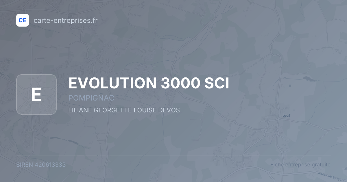 EVOLUTION 3000 SCI — 420613333 — fiche entreprise