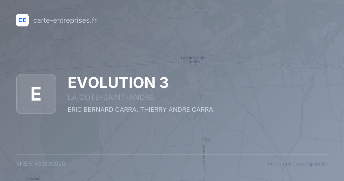 EVOLUTION 3 — 493199020 — fiche entreprise