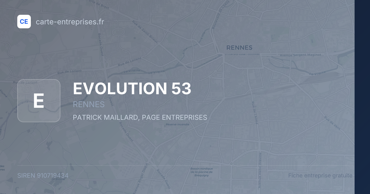 EVOLUTION 53 — 910719434 — fiche entreprise