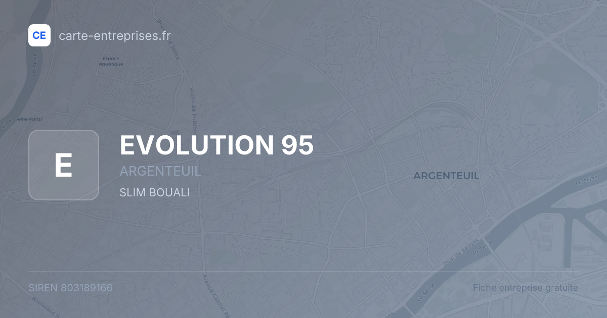 EVOLUTION 95 — 803189166 — fiche entreprise