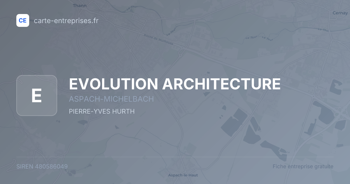 EVOLUTION ARCHITECTURE — 480586049 — fiche entreprise