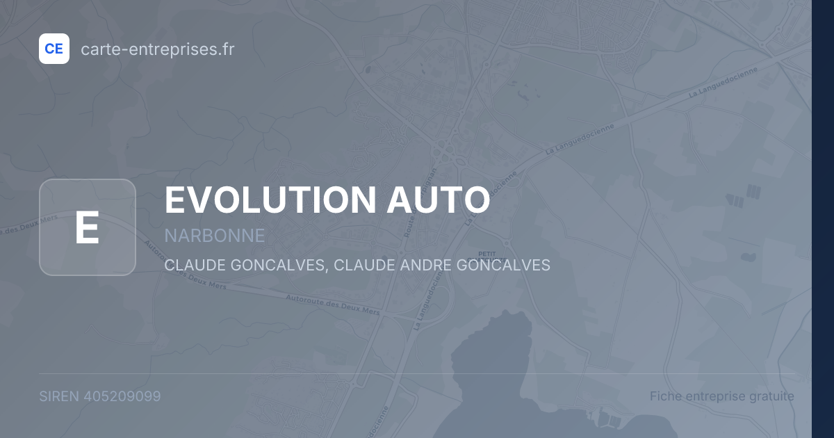 EVOLUTION AUTO — 405209099 — fiche entreprise