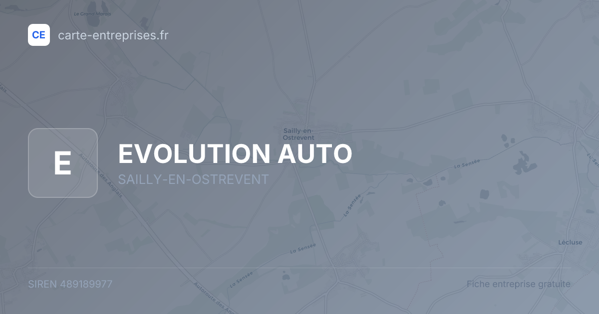 EVOLUTION AUTO — 489189977 — fiche entreprise