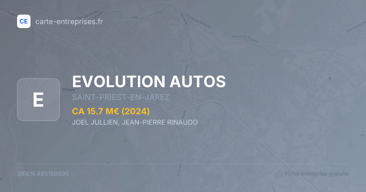 EVOLUTION AUTOS — 485158695 — fiche entreprise