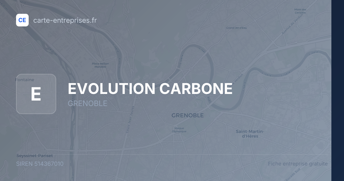 EVOLUTION CARBONE — 514367010 — fiche entreprise