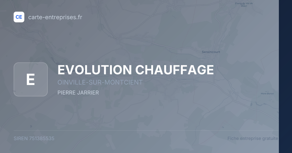 EVOLUTION CHAUFFAGE — 751385535 — fiche entreprise