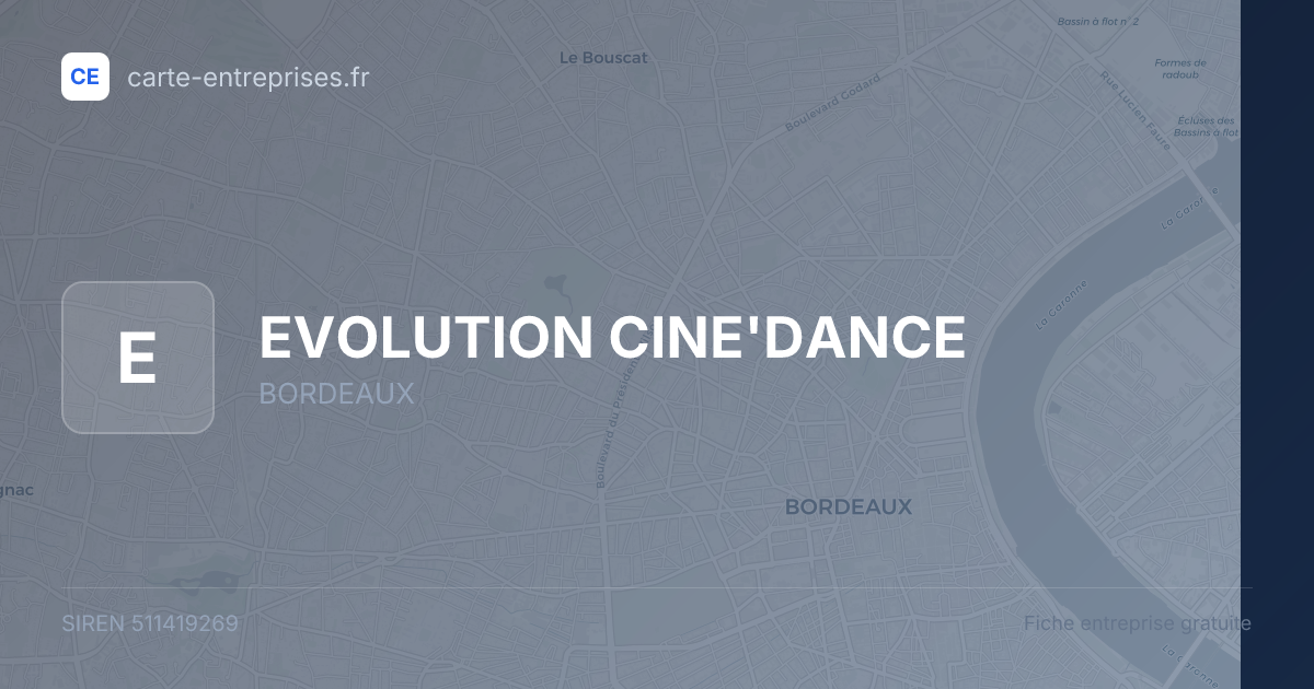 EVOLUTION CINE'DANCE — 511419269 — fiche entreprise