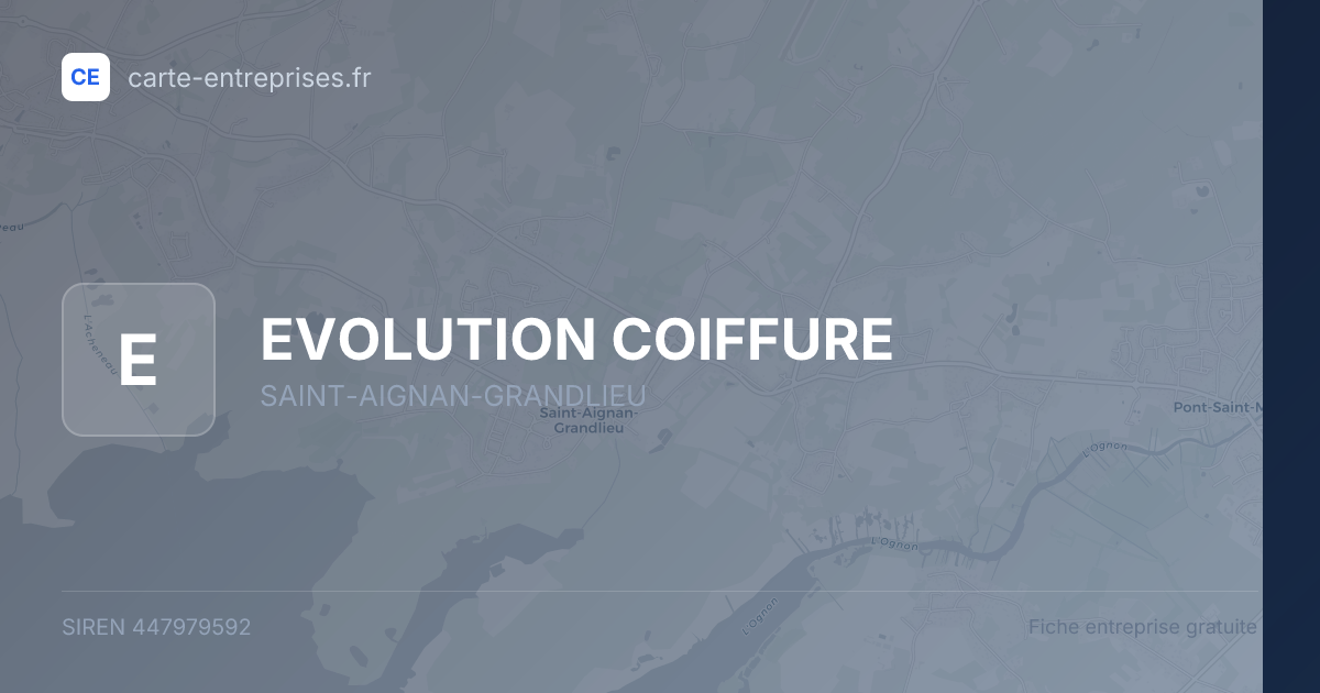 EVOLUTION COIFFURE — 447979592 — fiche entreprise
