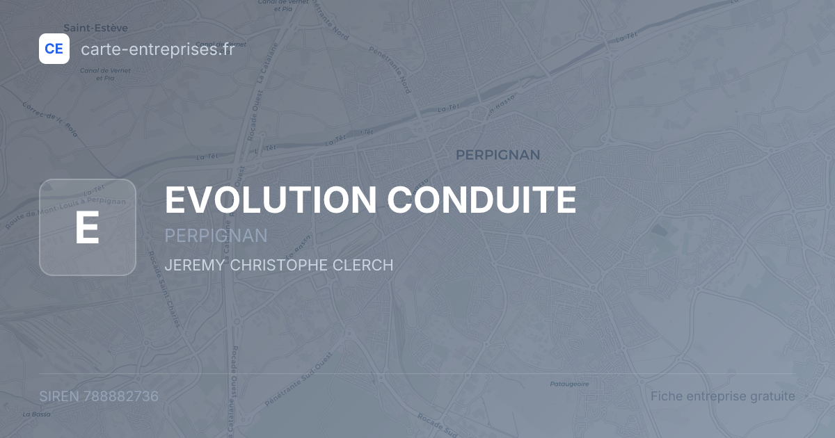 EVOLUTION CONDUITE — 788882736 — fiche entreprise