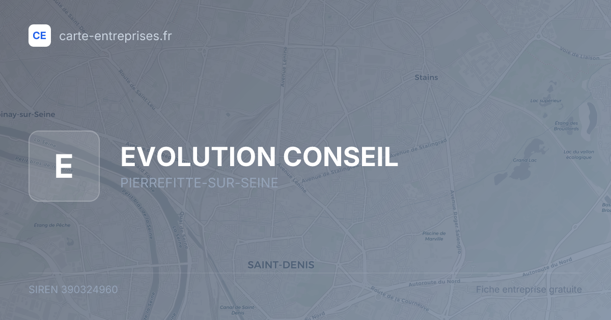 EVOLUTION CONSEIL — 390324960 — fiche entreprise