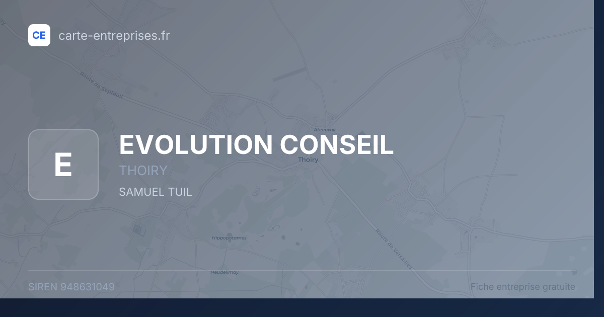 EVOLUTION CONSEIL — 948631049 — fiche entreprise