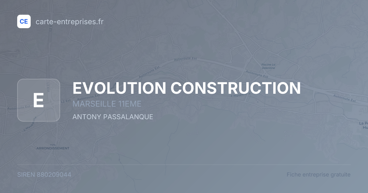 EVOLUTION CONSTRUCTION — 880209044 — fiche entreprise