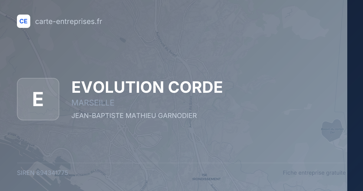 EVOLUTION CORDE — 894341775 — fiche entreprise