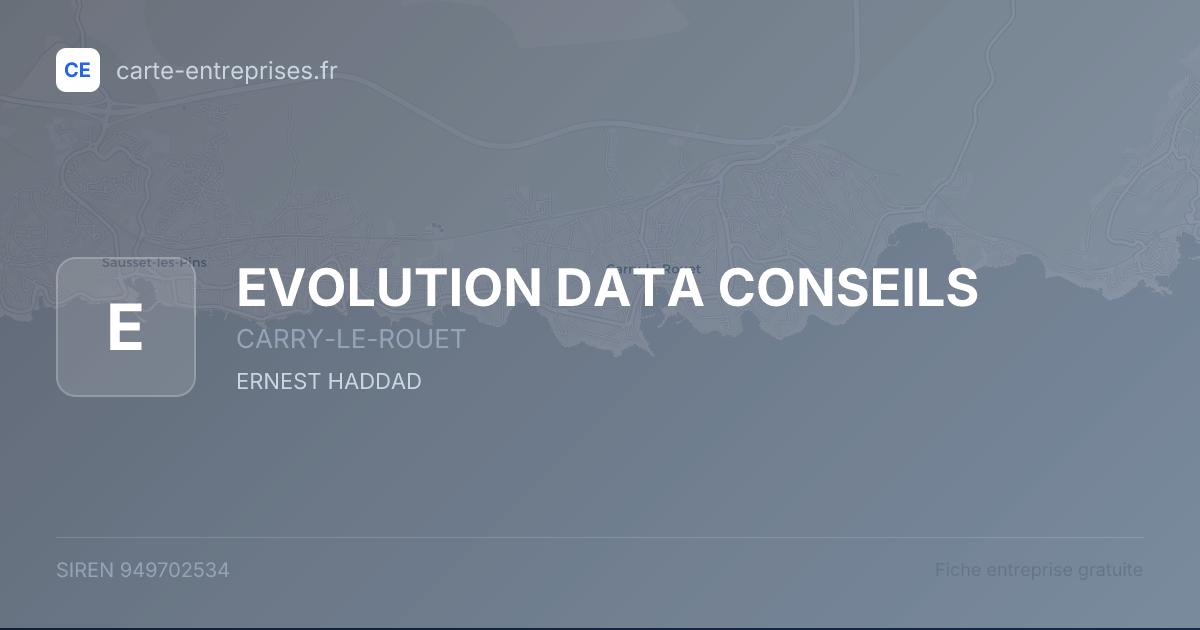 EVOLUTION DATA CONSEILS — 949702534 — fiche entreprise
