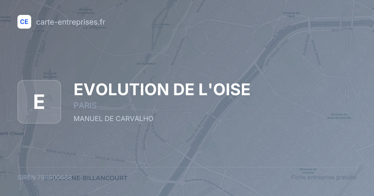 EVOLUTION DE L'OISE — 798800488 — fiche entreprise