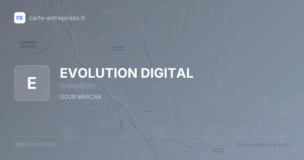EVOLUTION DIGITAL — 821770195 — fiche entreprise