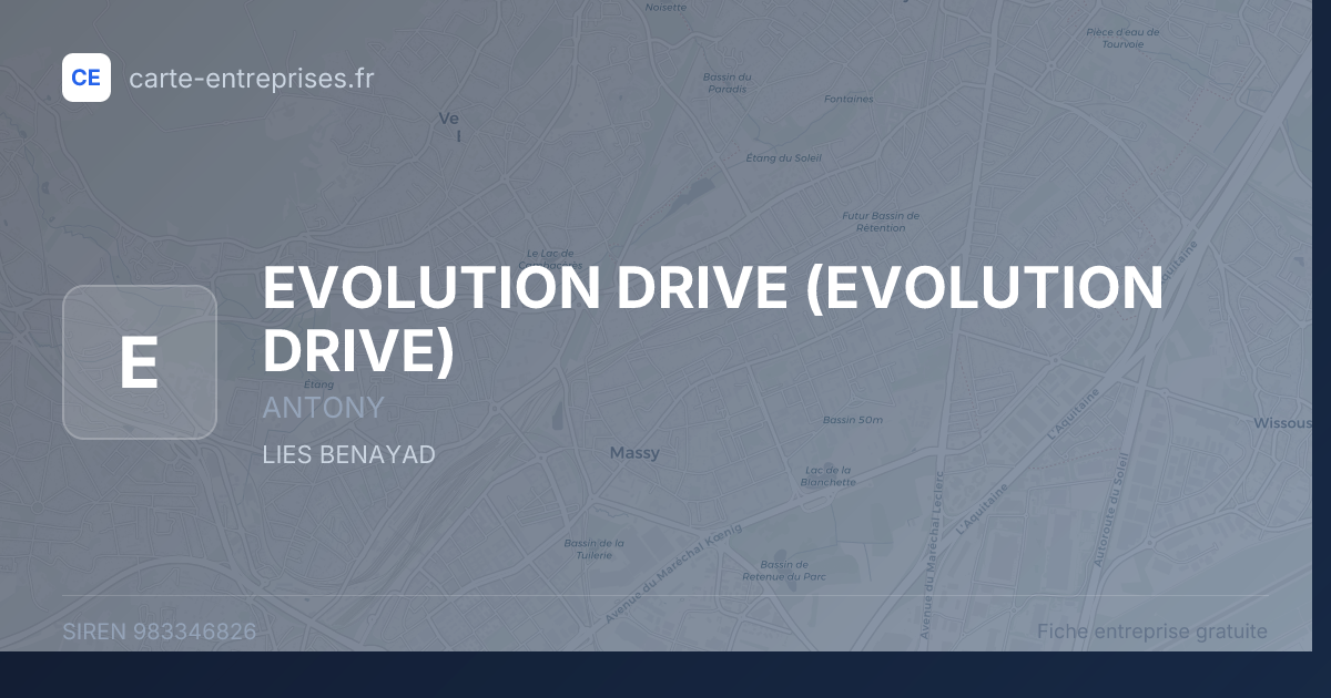 EVOLUTION DRIVE — 983346826 — fiche entreprise