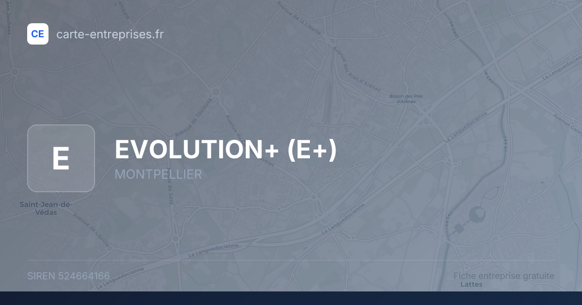 EVOLUTION+ (E+) — 524664166 — fiche entreprise