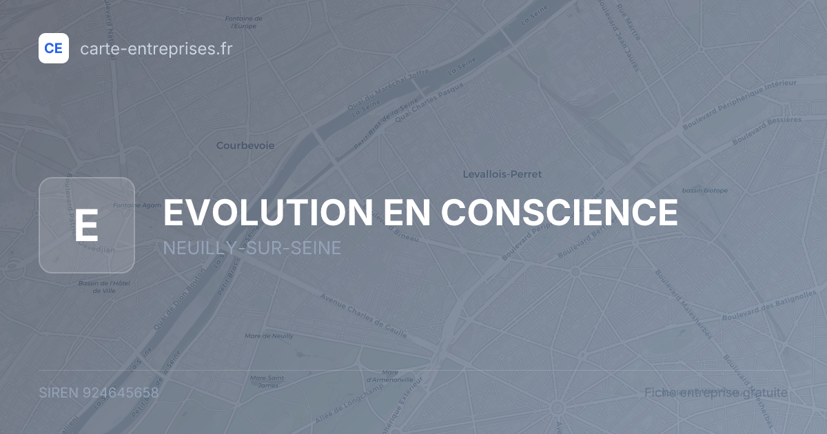 EVOLUTION EN CONSCIENCE — 924645658 — fiche entreprise