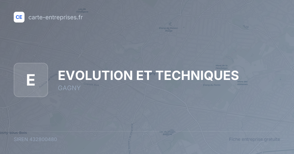 EVOLUTION ET TECHNIQUES — 432800480 — fiche entreprise