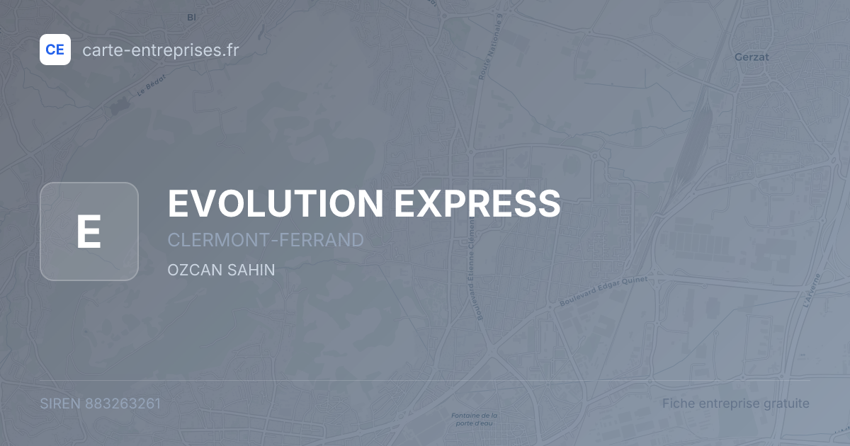 EVOLUTION EXPRESS — 883263261 — fiche entreprise