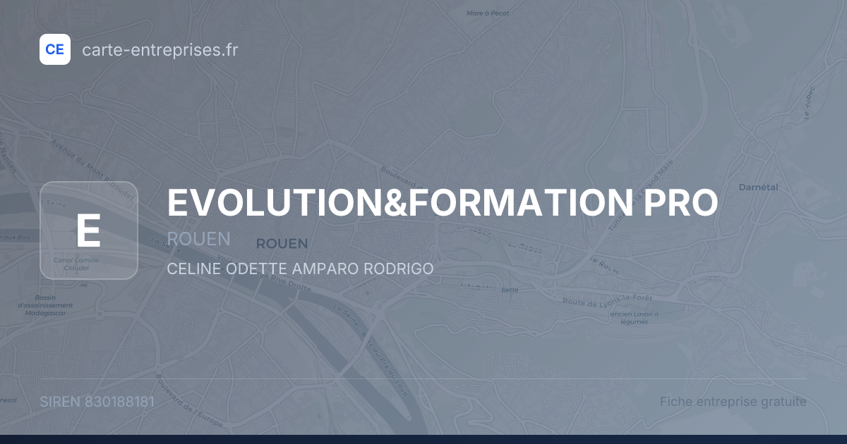 EVOLUTION&FORMATION PRO — 830188181 — fiche entreprise
