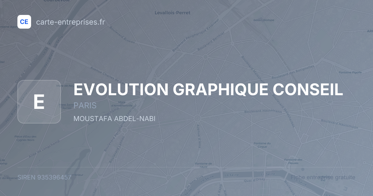 EVOLUTION GRAPHIQUE CONSEIL — 935396457 — fiche entreprise