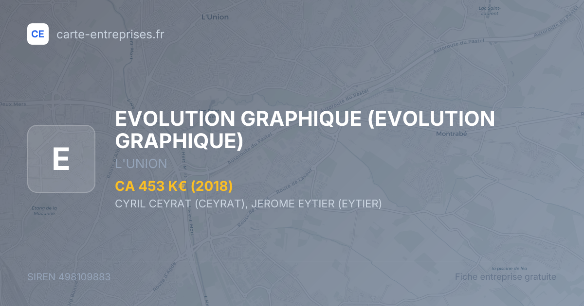 EVOLUTION GRAPHIQUE — 498109883 — fiche entreprise
