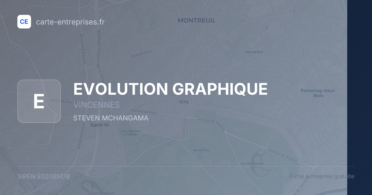 EVOLUTION GRAPHIQUE — 932085178 — fiche entreprise