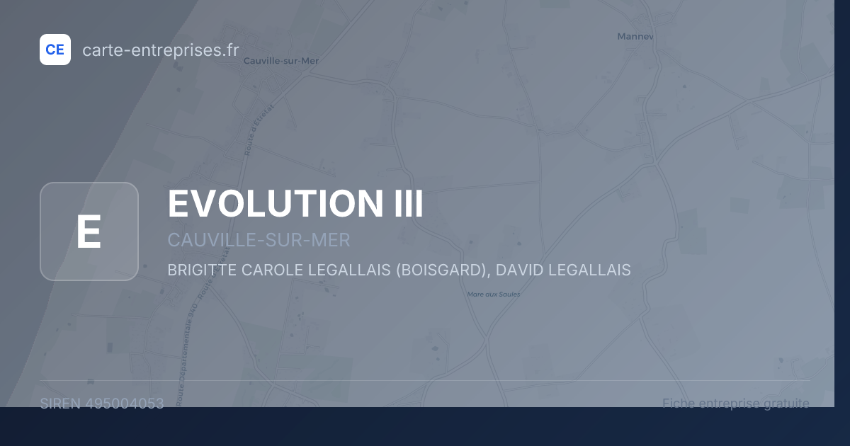 EVOLUTION III — 495004053 — fiche entreprise
