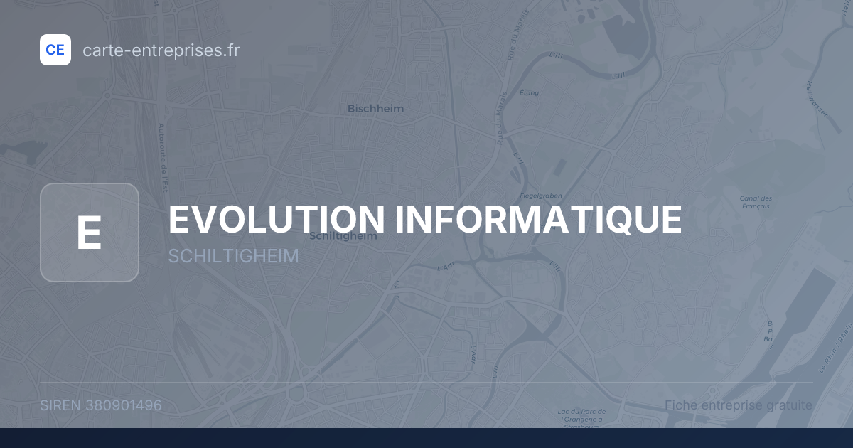 EVOLUTION INFORMATIQUE — 380901496 — fiche entreprise
