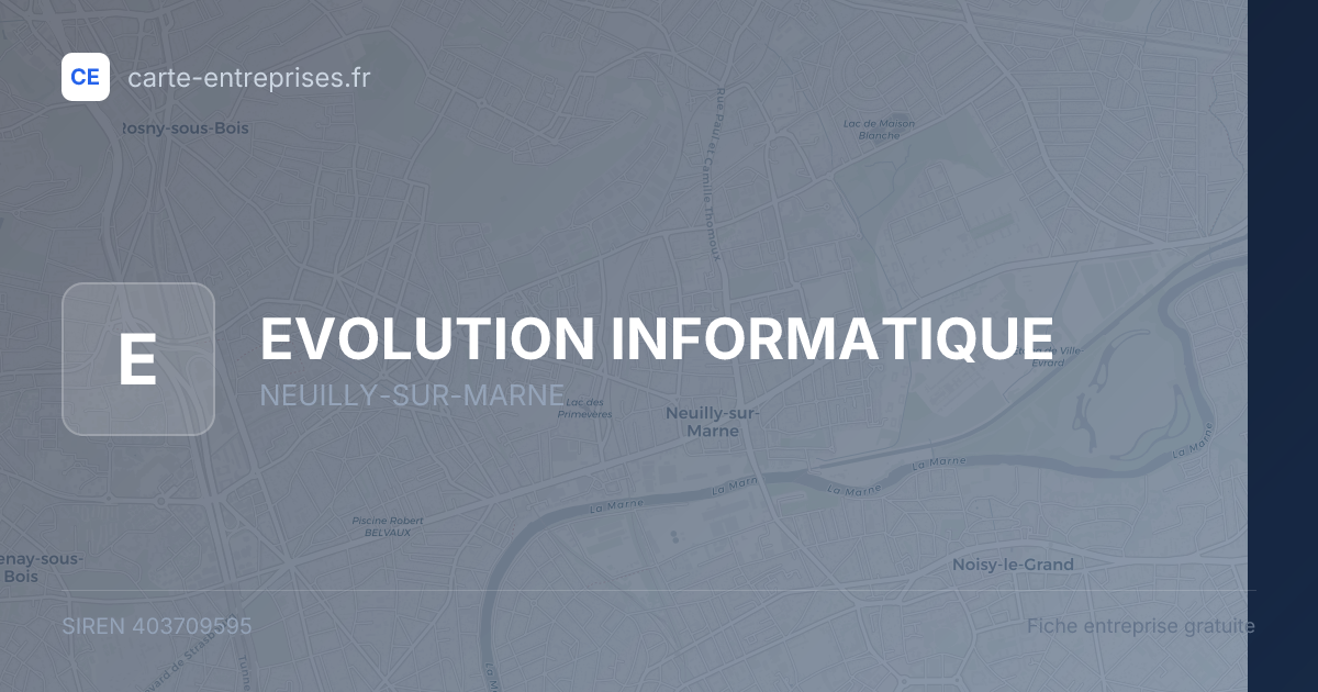 EVOLUTION INFORMATIQUE — 403709595 — fiche entreprise