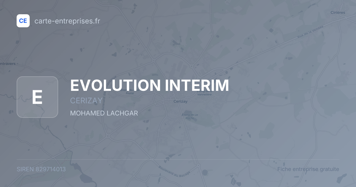 EVOLUTION INTERIM — 829714013 — fiche entreprise