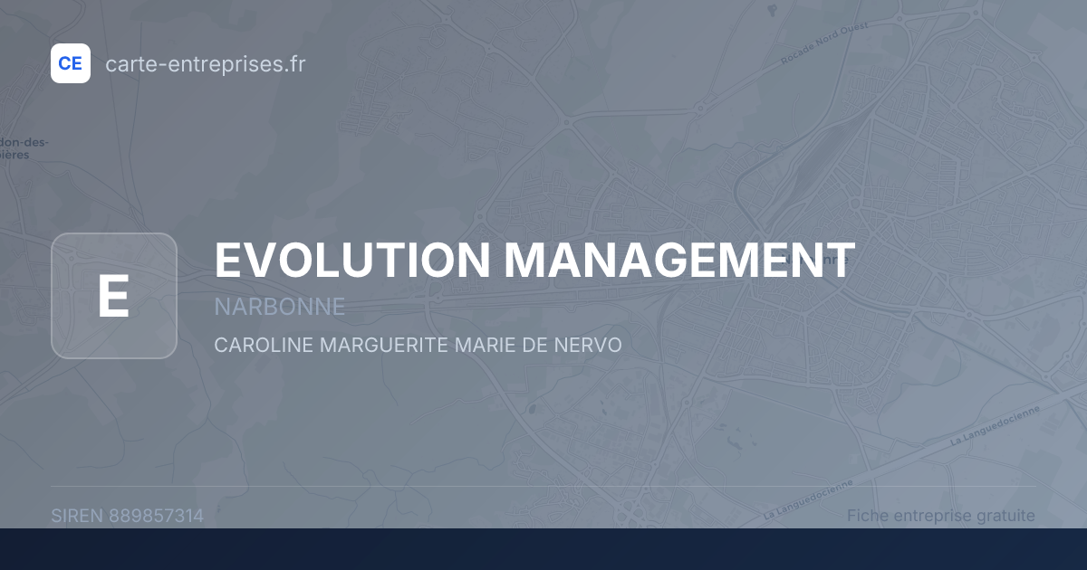 EVOLUTION MANAGEMENT — 889857314 — fiche entreprise