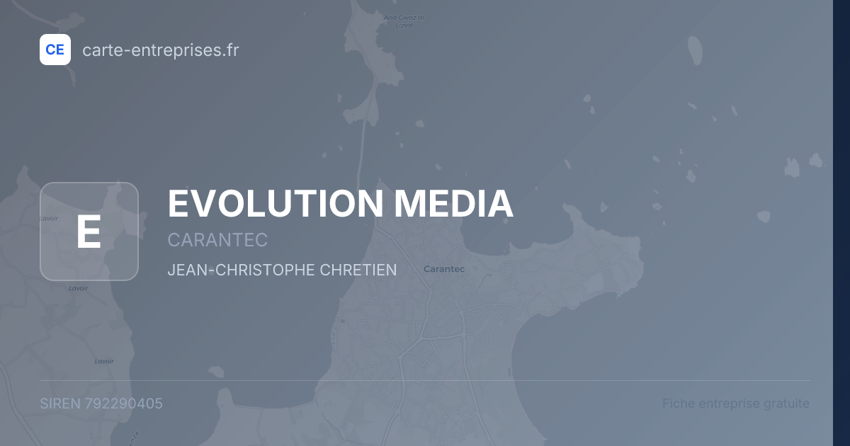 EVOLUTION MEDIA — 792290405 — fiche entreprise