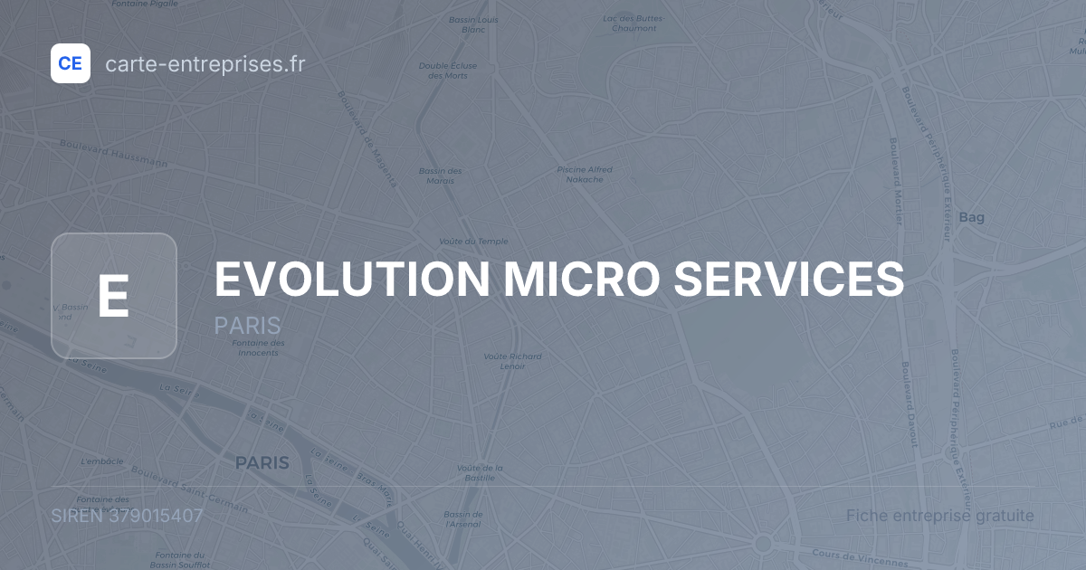 EVOLUTION MICRO SERVICES — 379015407 — fiche entreprise