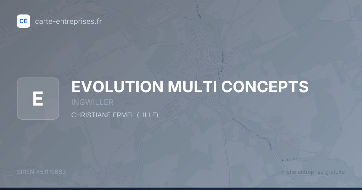 EVOLUTION MULTI CONCEPTS — 451119663 — fiche entreprise