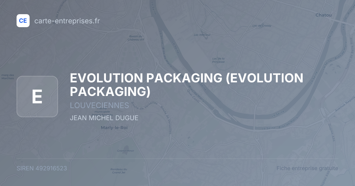 EVOLUTION PACKAGING — 492916523 — fiche entreprise