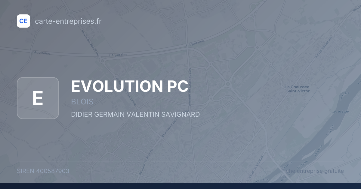 EVOLUTION PC — 400587903 — fiche entreprise