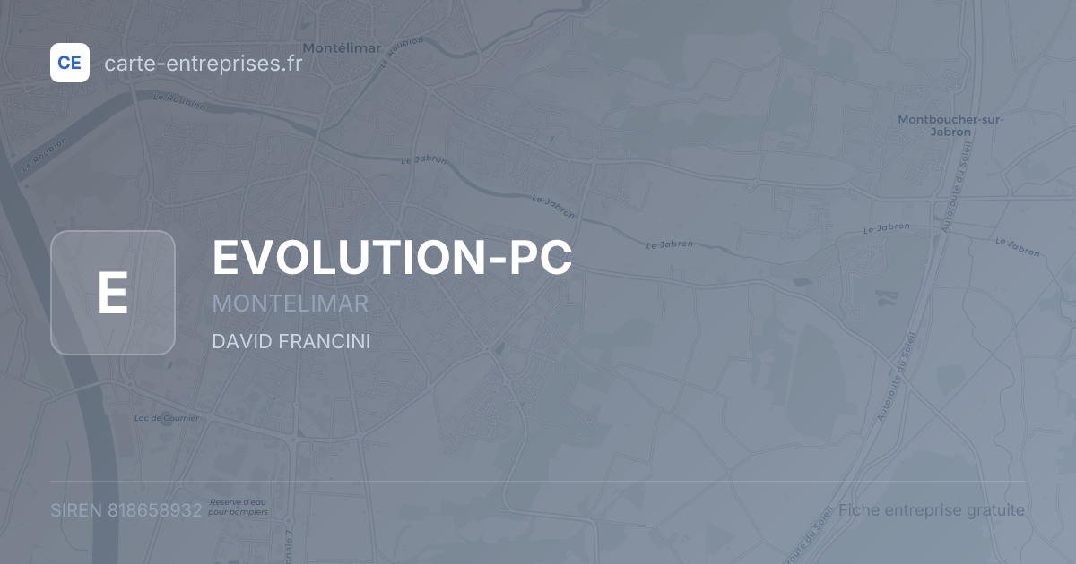 EVOLUTION-PC — 818658932 — fiche entreprise