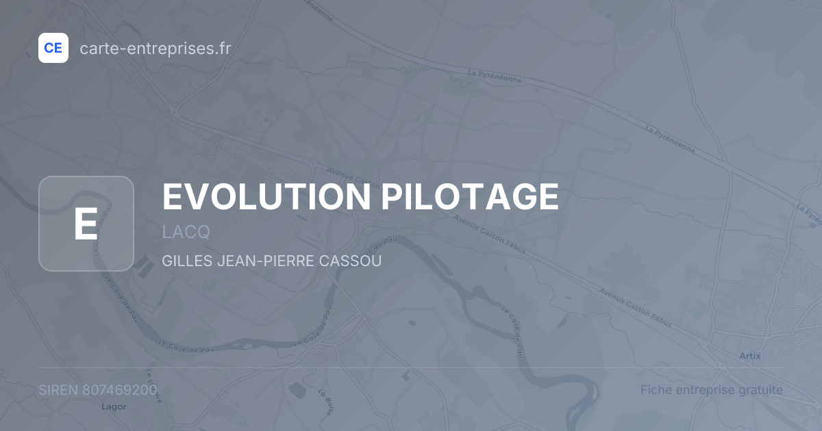 EVOLUTION PILOTAGE — 807469200 — fiche entreprise