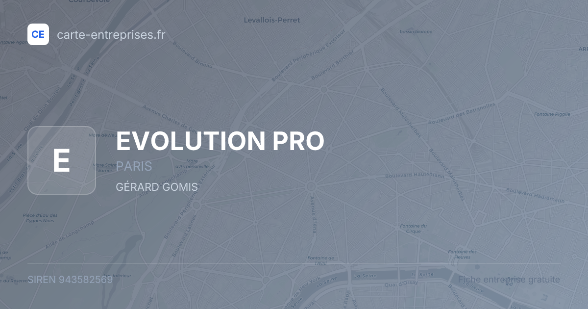 EVOLUTION PRO — 943582569 — fiche entreprise