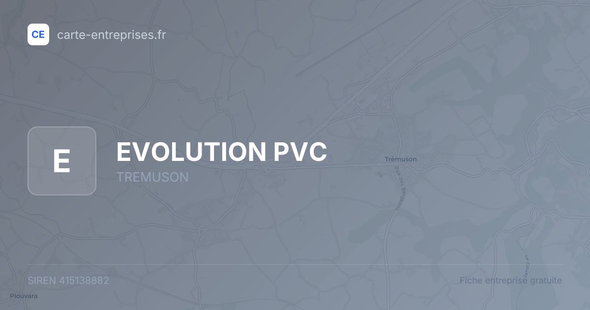 EVOLUTION PVC — 415138882 — fiche entreprise