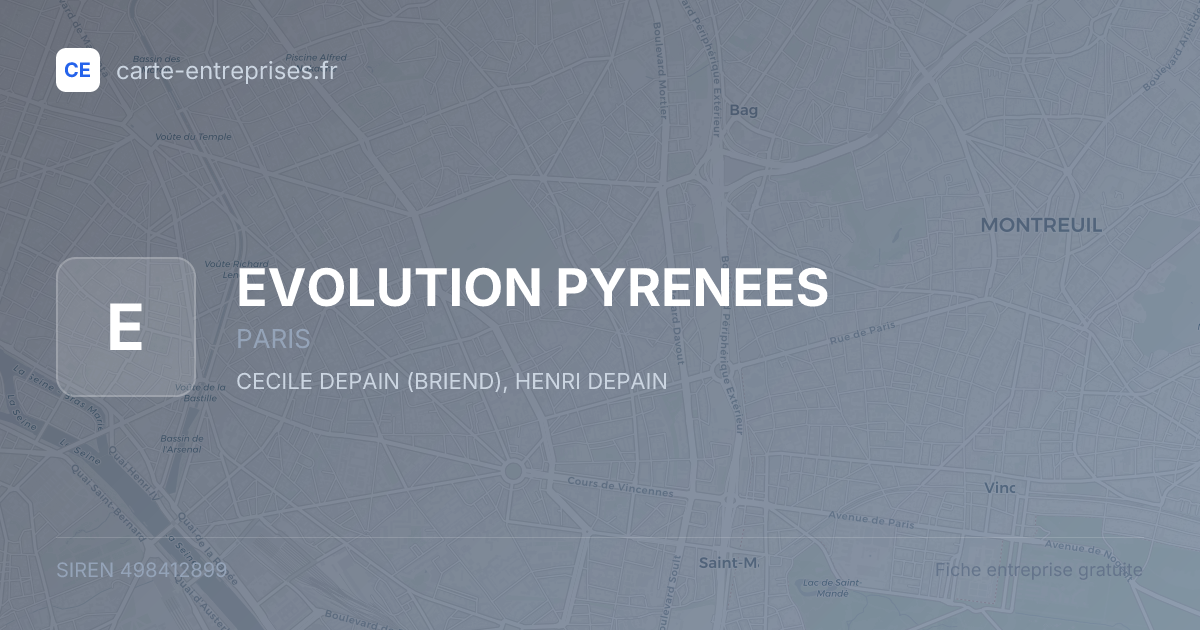 EVOLUTION PYRENEES — 498412899 — fiche entreprise
