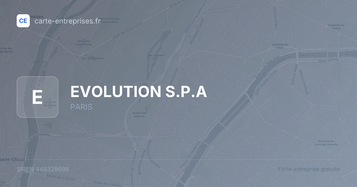 EVOLUTION S.P.A — 448329698 — fiche entreprise