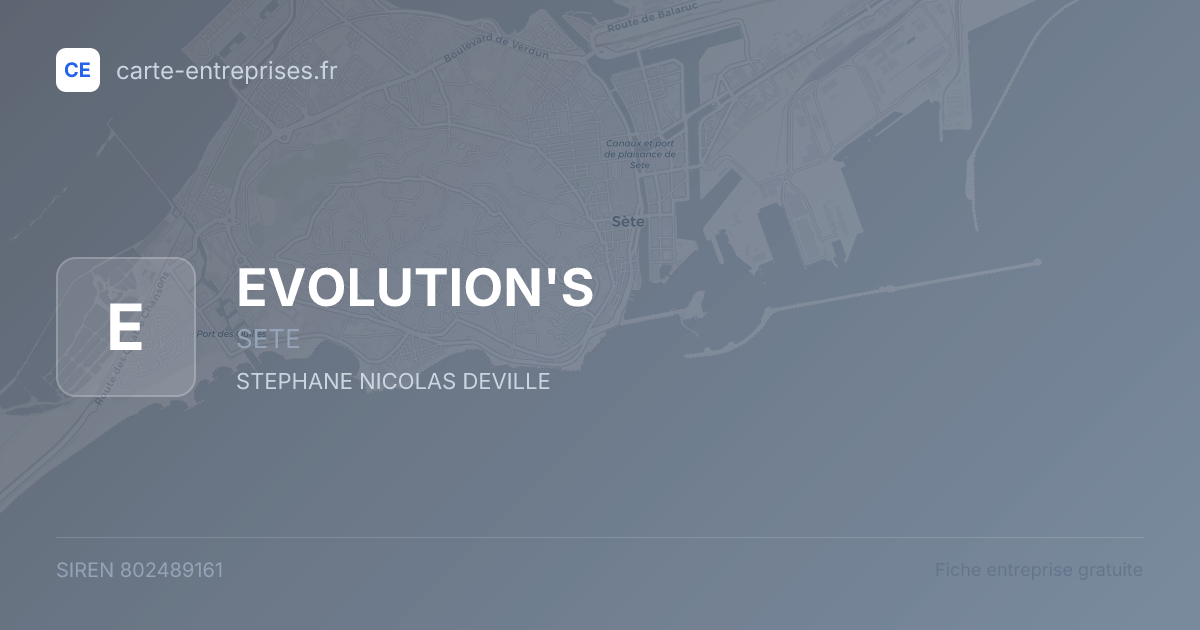 EVOLUTION'S — 802489161 — fiche entreprise