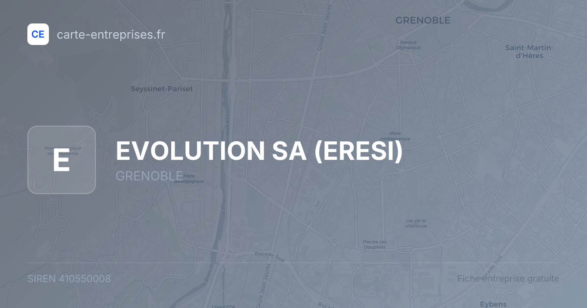 EVOLUTION SA (ERESI) — 410550008 — fiche entreprise
