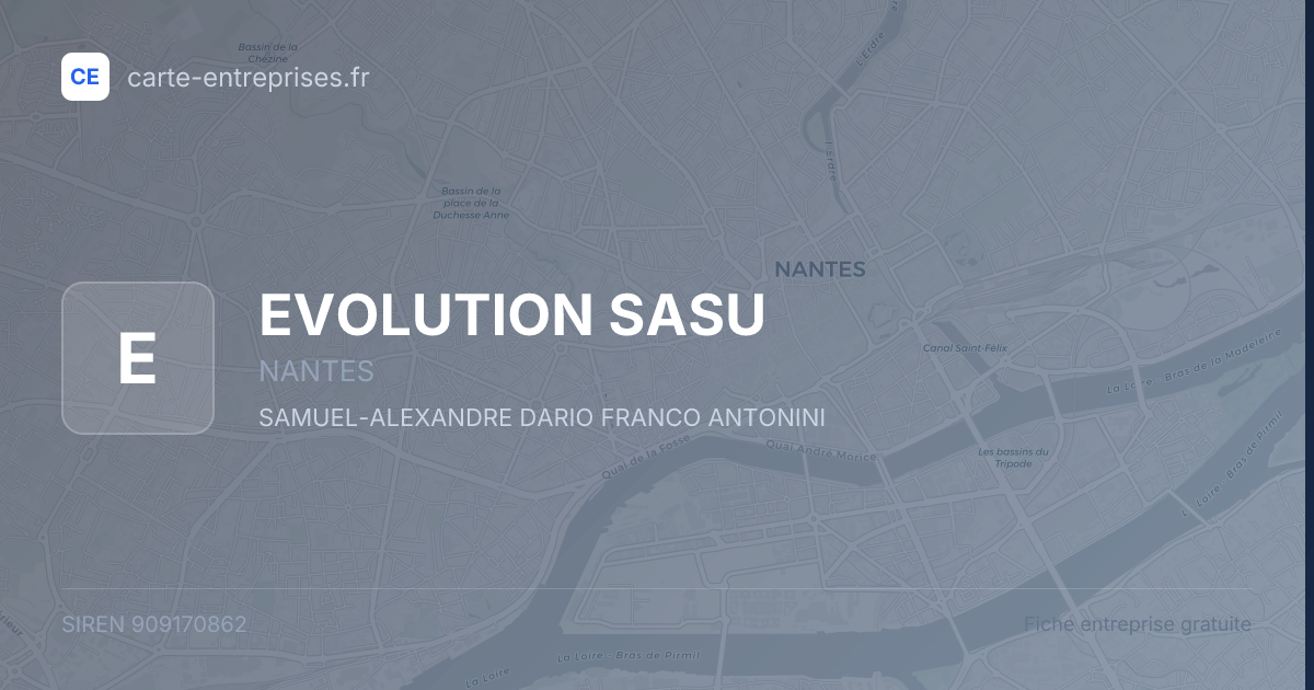 EVOLUTION SASU — 909170862 — fiche entreprise
