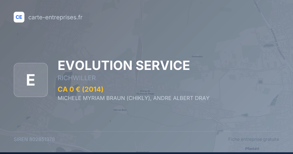 EVOLUTION SERVICE — 802851378 — fiche entreprise