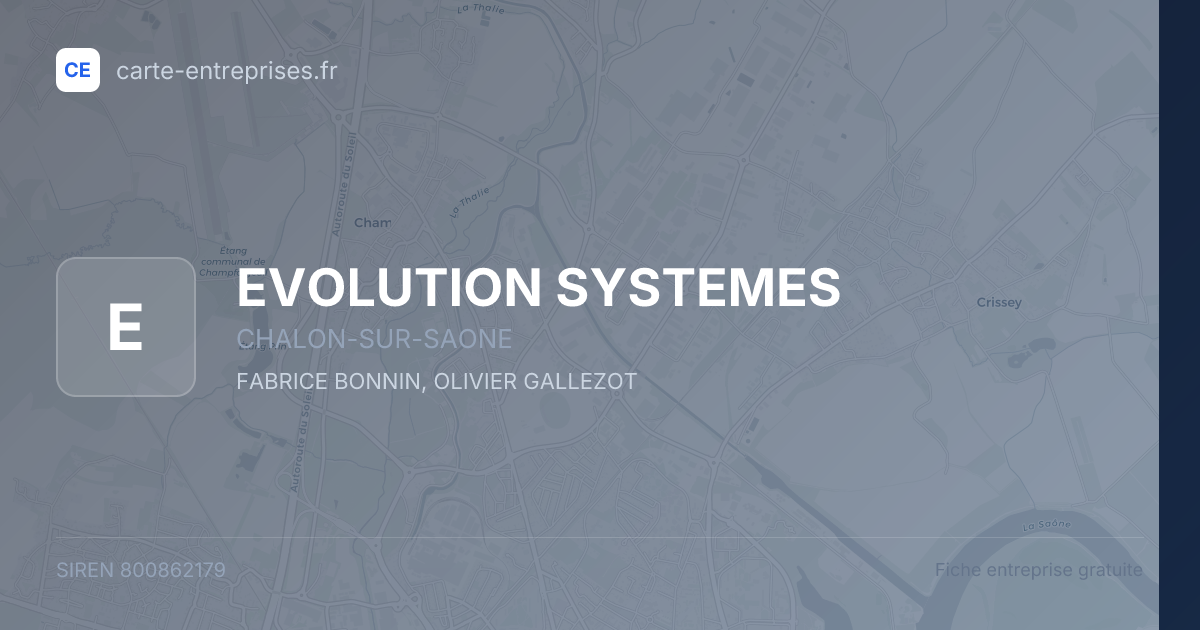 EVOLUTION SYSTEMES — 800862179 — fiche entreprise